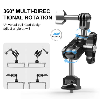 Magic Arm Multi-way Ball Aluminum Alloy Mount for Gopro/ DJI Action Camera Accessories & 1/4 Screw Hole Equipments