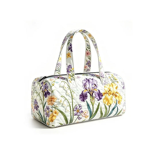 Quilted Cow Floral Print Travel Duffel Bag