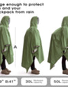 Portable Multifunctional 3 In 1 Rain Coat Hiking Camping Raincoat Poncho Mat Awning Durable Outdoor Activity Rain Gear Supplie