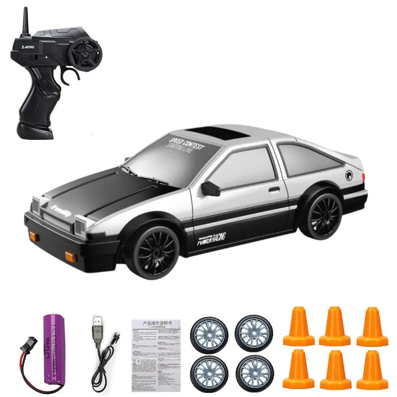 2.4G Drift Rc Car 4WD RC Drift Car Toy Remote Control GTR Model AE86 Vehicle Car RC Racing Car Toy for  Christmas Gifts