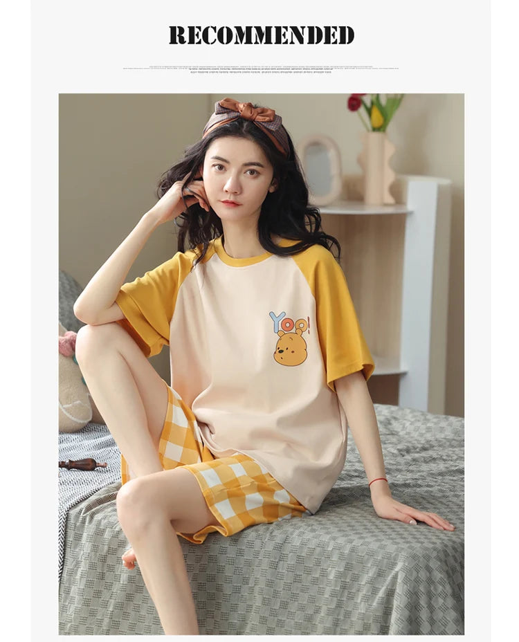 Women’s Winter Corduroy Cotton Pajama Set – Cute, Comfortable, Loose Long Sleeve Loungewear