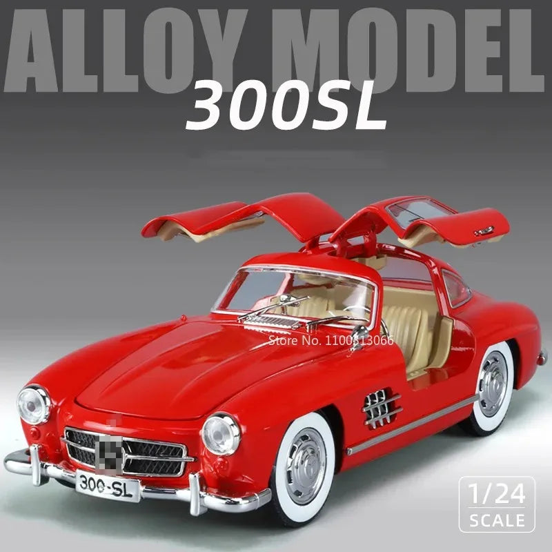 1:24 Scale 300SL GLE350 Toy Sports Car Model Music Light Pull Back Doors Opened Off-road Vehicle Models Ornament Gifts