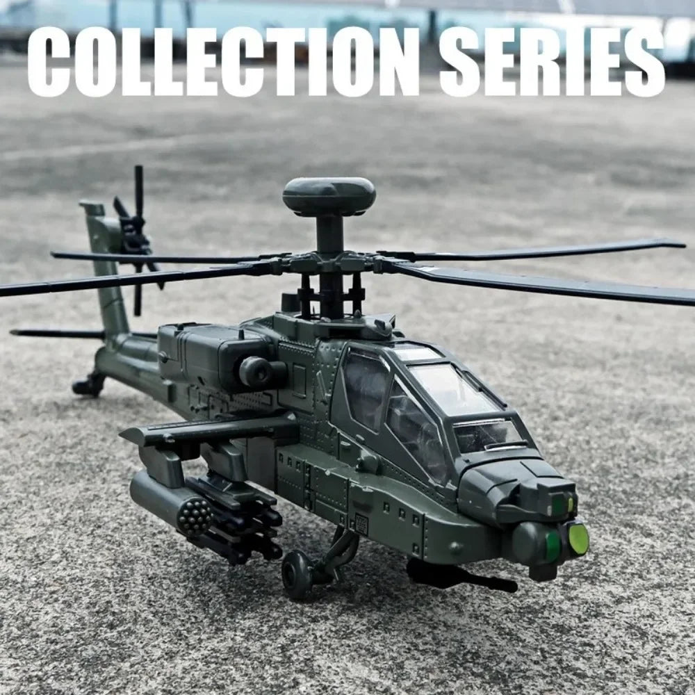 1:32 AH-64 Apache Helicopter Diecast Model Toy