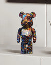 27cm Graffiti Bear Figurine Home Decoration Animal Statue Storage Money Jar Modern Room Sculpture Table Decor  Statues
