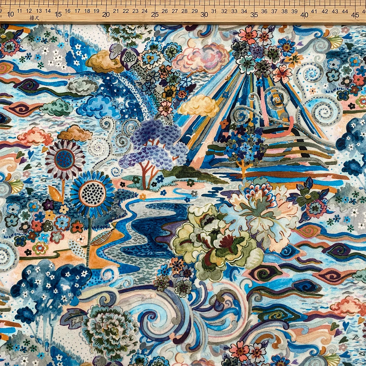 1/2/3/5/10M Elysian meadow 80s 100% Cotton Poplin Like Liberty cotton tana lawn fabric Making Dress Clothing Handmade Dly cloth