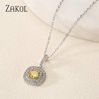 Classic Elegant Geometric Pendant Necklace