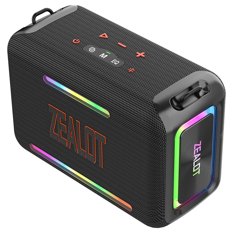 ZEALOT S95 120W RGB Portable Bluetooth Speakers, Massive Bass Party Boombox IPX6 Waterproof Speaker Large, Loud Outdoor Speaker