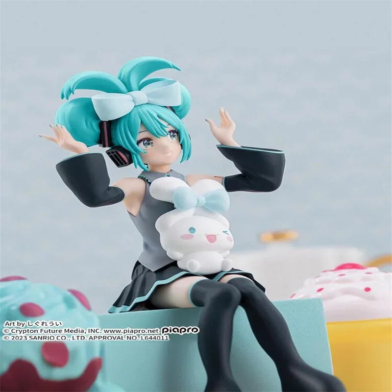 Anime Vocal Girl Figure with Cute Puppy Character PVC Collectible
