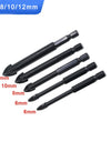 Cross Hex Tile Glass Drill Bits Set Titanium Coated Power Tools Accessories  for Glass Ceramic Concrete Hole Opener