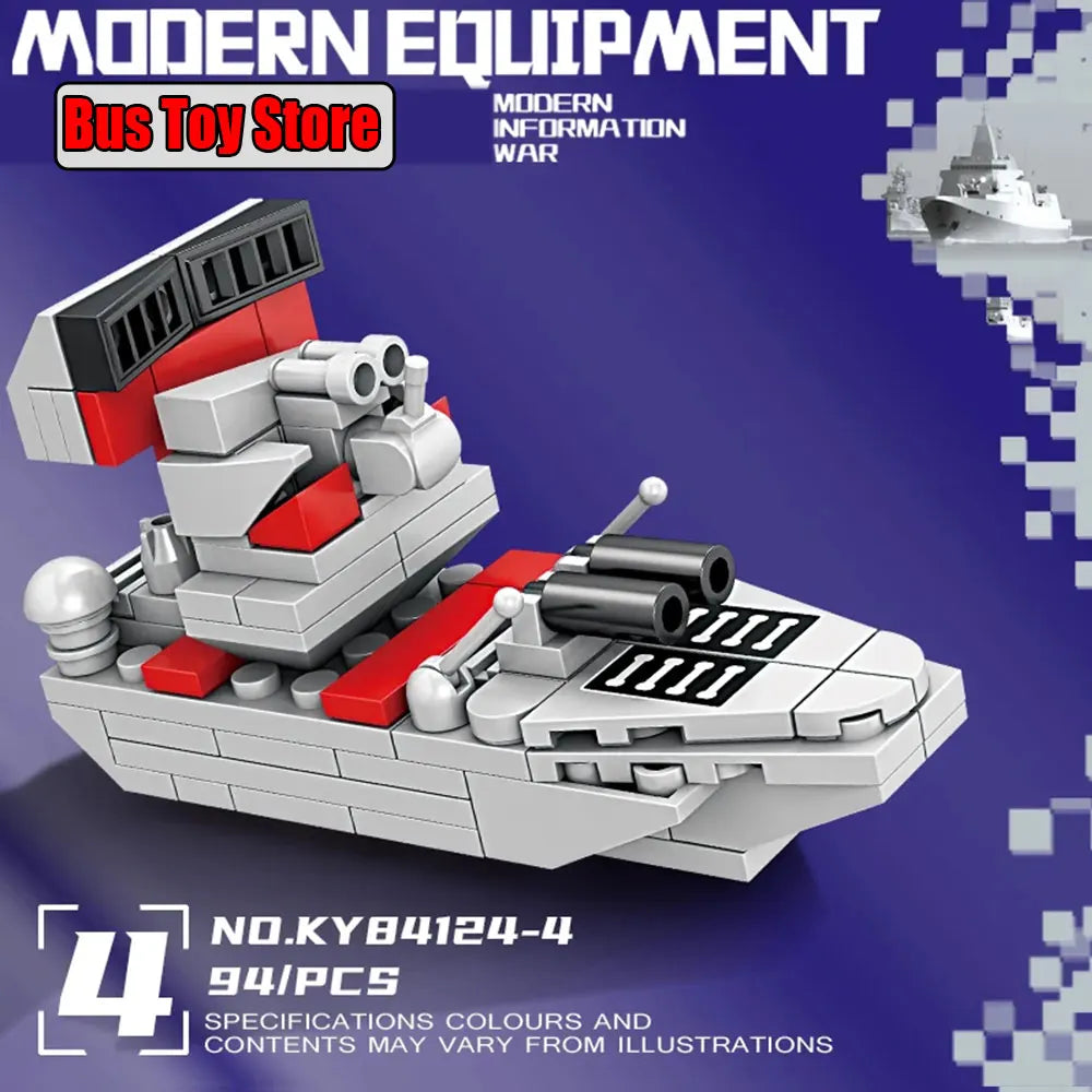 Aircraft Tank Aircraft Carrier MODERN EOLIPMENT MODERN WAR INFORMATION WW2 Military Model Building Blocks Bricks for Boy