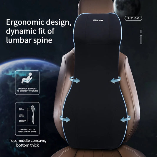 Memory Foam Car Headrest and Lumbar Support Cushion