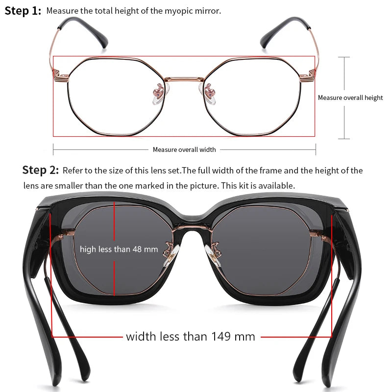 Fit Over Polarized Sunglasses UV400 Anti-Glare Driving Eyewear for Prescription Glasses Men Women