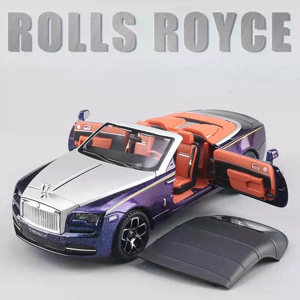 1:24 Rolls-Royce Dawn Spectre Car Toys Diecast Alloy Model Doors Opened Sound Light Pull Back Miniature Vehice Boy Birthday Gift