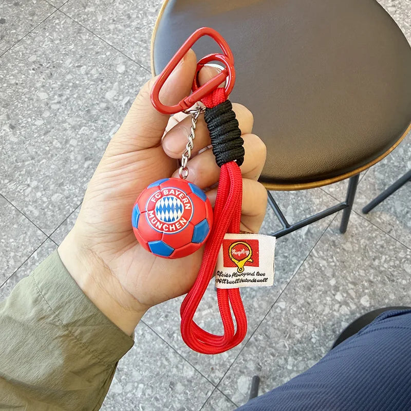 Football Club PU Keychain Soccer Fan Backpack Charm Collectible Gift
