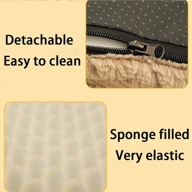 Corduroy Plush Pet Bed Cushion for Dogs and Cats