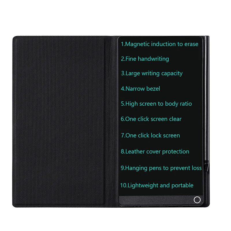 6.5 Inch Leather Case for Magic Tablet Full Screen Handwriting Induction Drawing Blackboard Erasable Meeting LCD sketches Pad