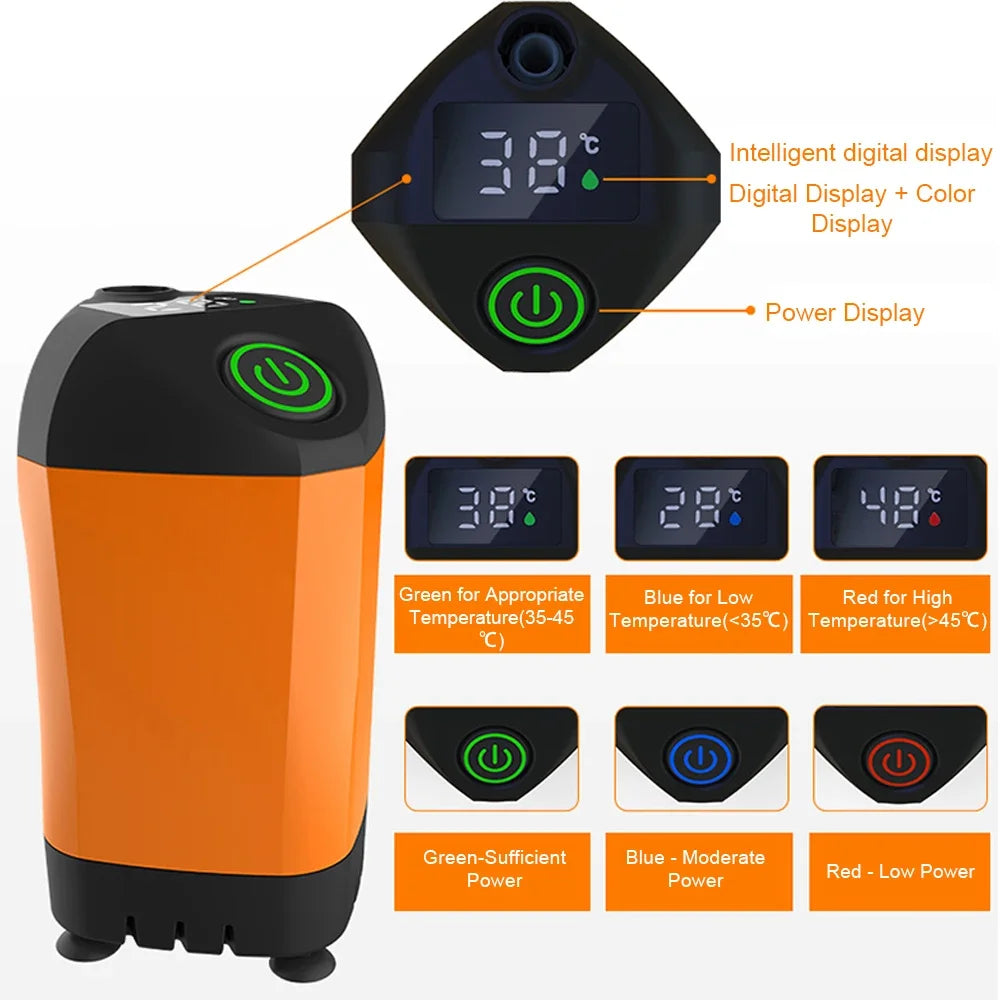 Portable Rechargeable Electric Camping Shower Pump with Temperature Display