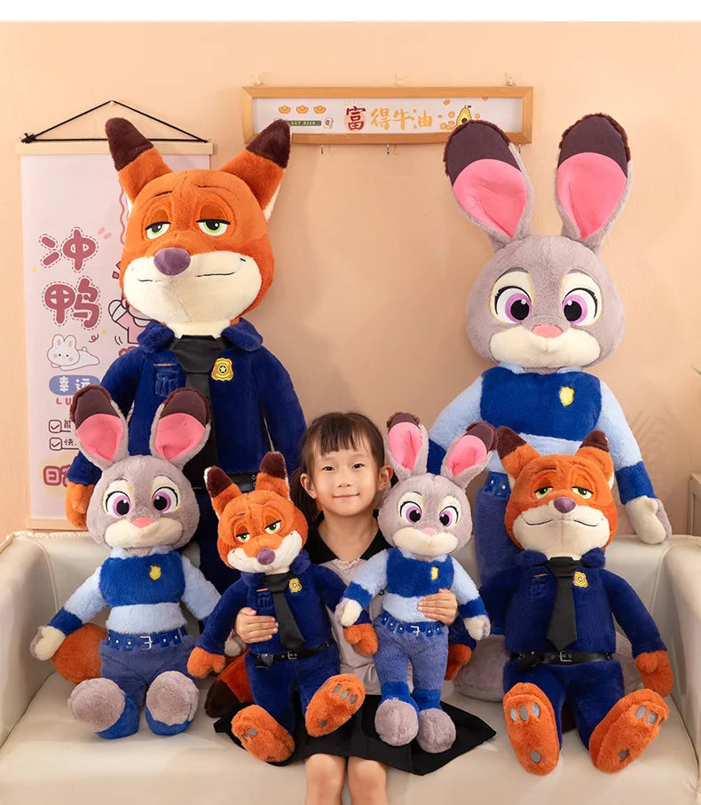 Kawaii Judy Hopps Plush Toy Nick Wilde Stuffed Doll From Zootopia Cute Rabbit Fox Doll Kids Birthday Xmas Gift for Children