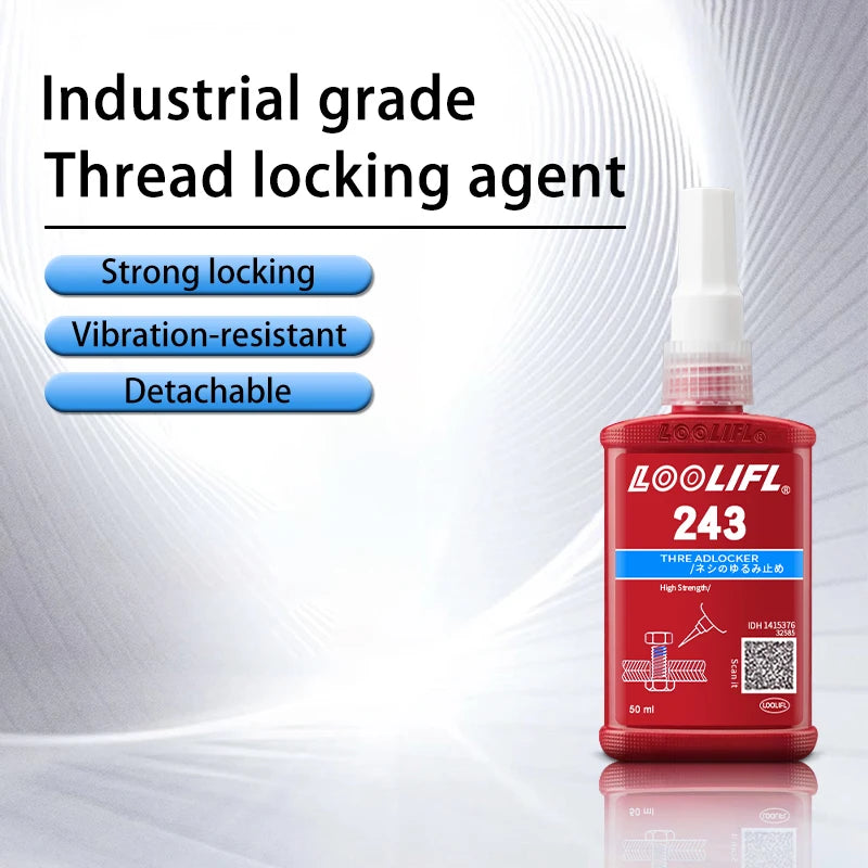 50 ml Medium Strength Thread locker (blue) Glue 243 Threadlocker (blue) Firm Screw Glue Anaerobic Anti Loosening Agent
