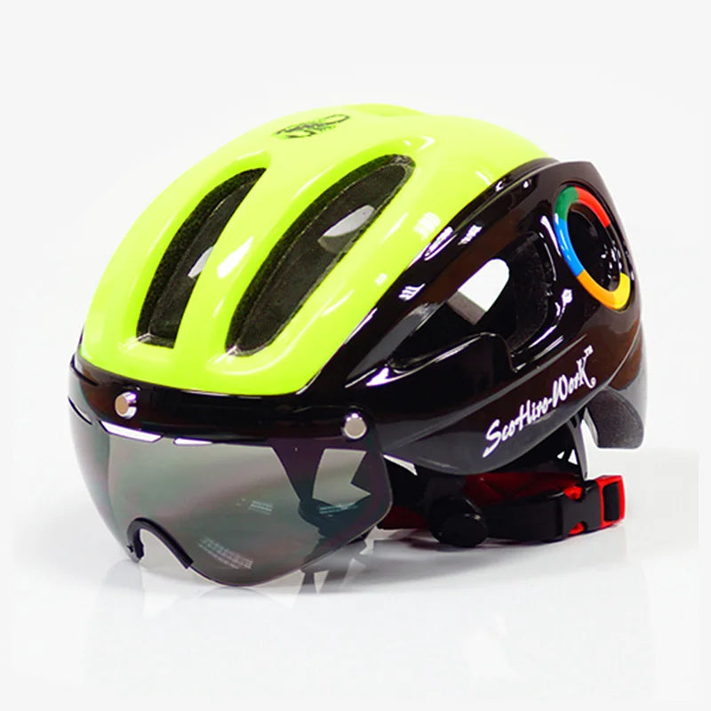 Ultralight Cycling Helmet With Protective Goggles For Road And MTB