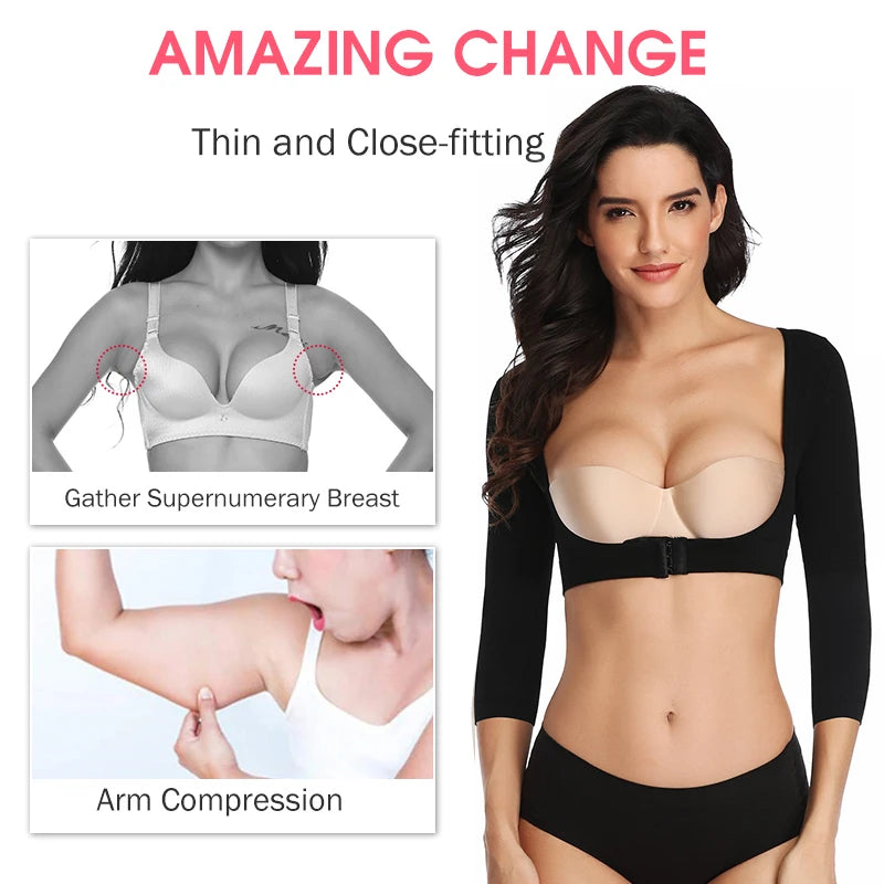 Upper Arm Shaper Post Surgical Slimmer Compression Sleeves Posture Corrector Tops Shapewear for Women Slimming Vest