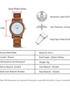 Watch Real Wood Wristband Wristwatches With Roman Numerals in Bamboo Box