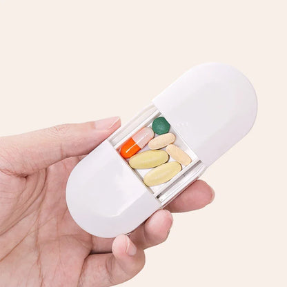 Medicine Pill Cutter Box Portable Drug Box Useful Grinder Splitter Medicine Pill Holder Tablet Cutter Splitter Divider Pill Case