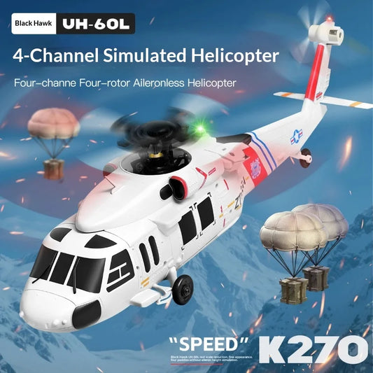 Remote Control Military Helicopter With Brushless Motor And Optical Flow Positioning
