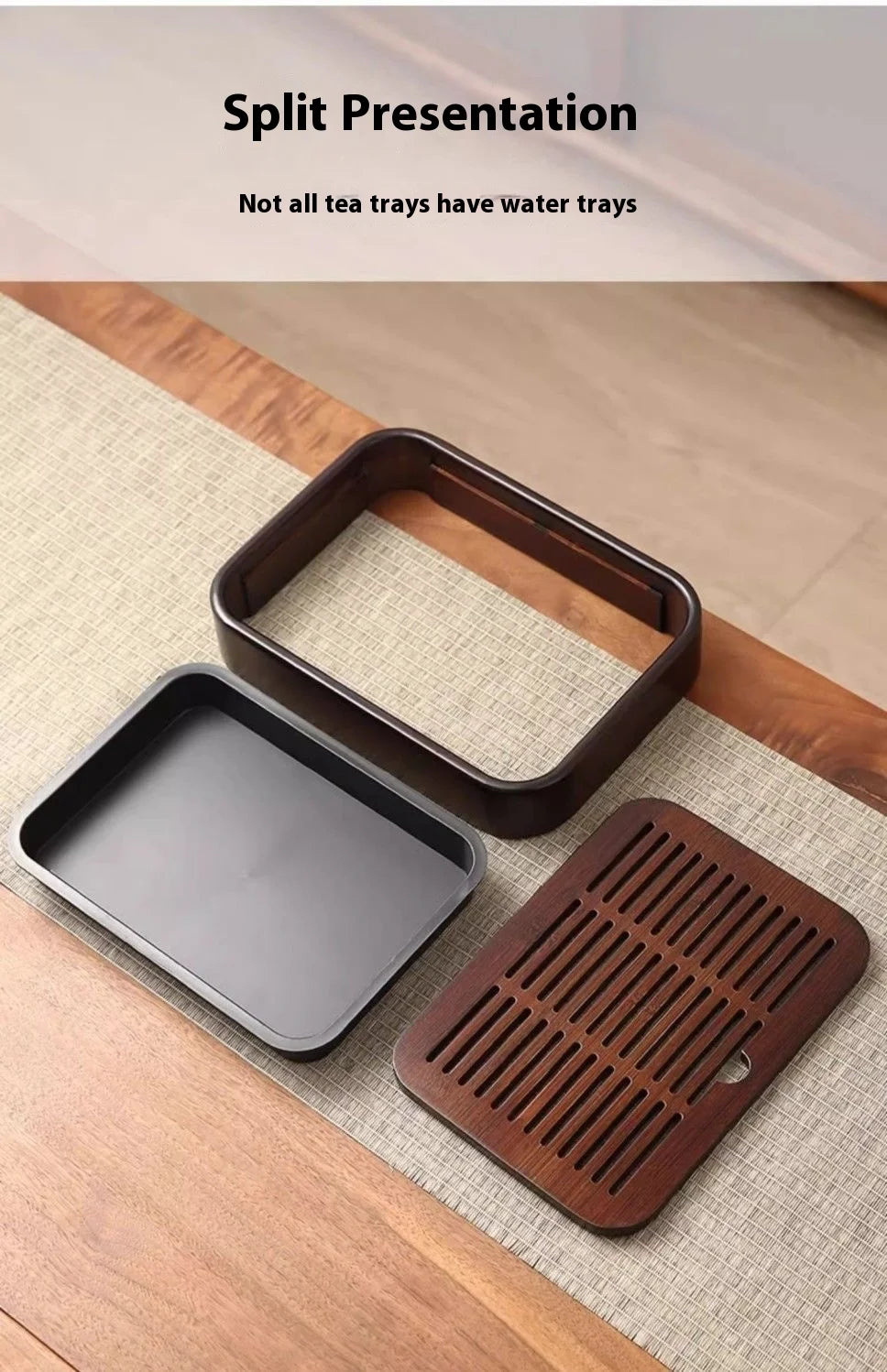 Tea Tray Household Small Dry Brewing And Draining Tea Set Office Tea Table Bamboo Tray Drainage Tea Tray Storage Tray