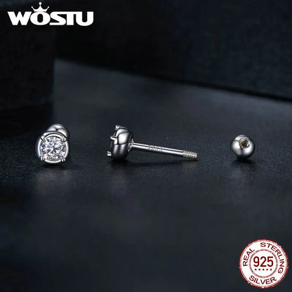 Classical Round 0.1 CT moissanite Stud Earrings For WOmen 925 Sterling Silver Original earrings