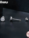 Classical Round 0.1 CT moissanite Stud Earrings For WOmen 925 Sterling Silver Original earrings