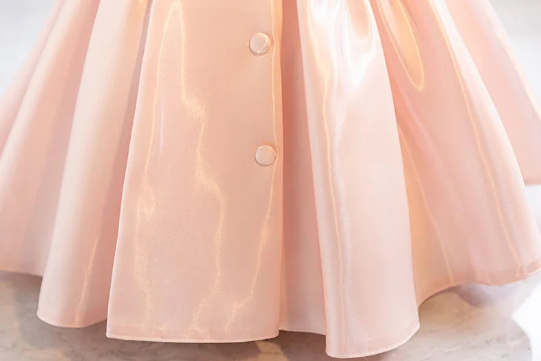 Luxury Princess Dress for Girls - Premium Fluffy Tulle Ball Gown Flower Girl Wedding Dress + Birthday Party Gown