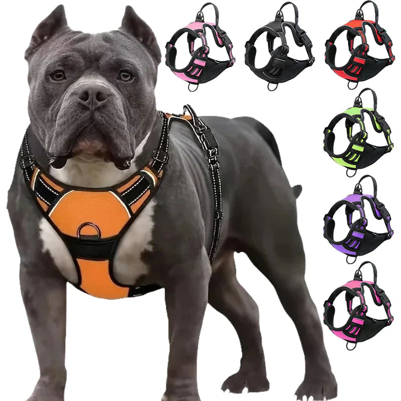 Reflective Dog Harness Breathable Dog Accessories Vest with Handle For Small Large Dogs Outdoor Walking Training Pet Supplies