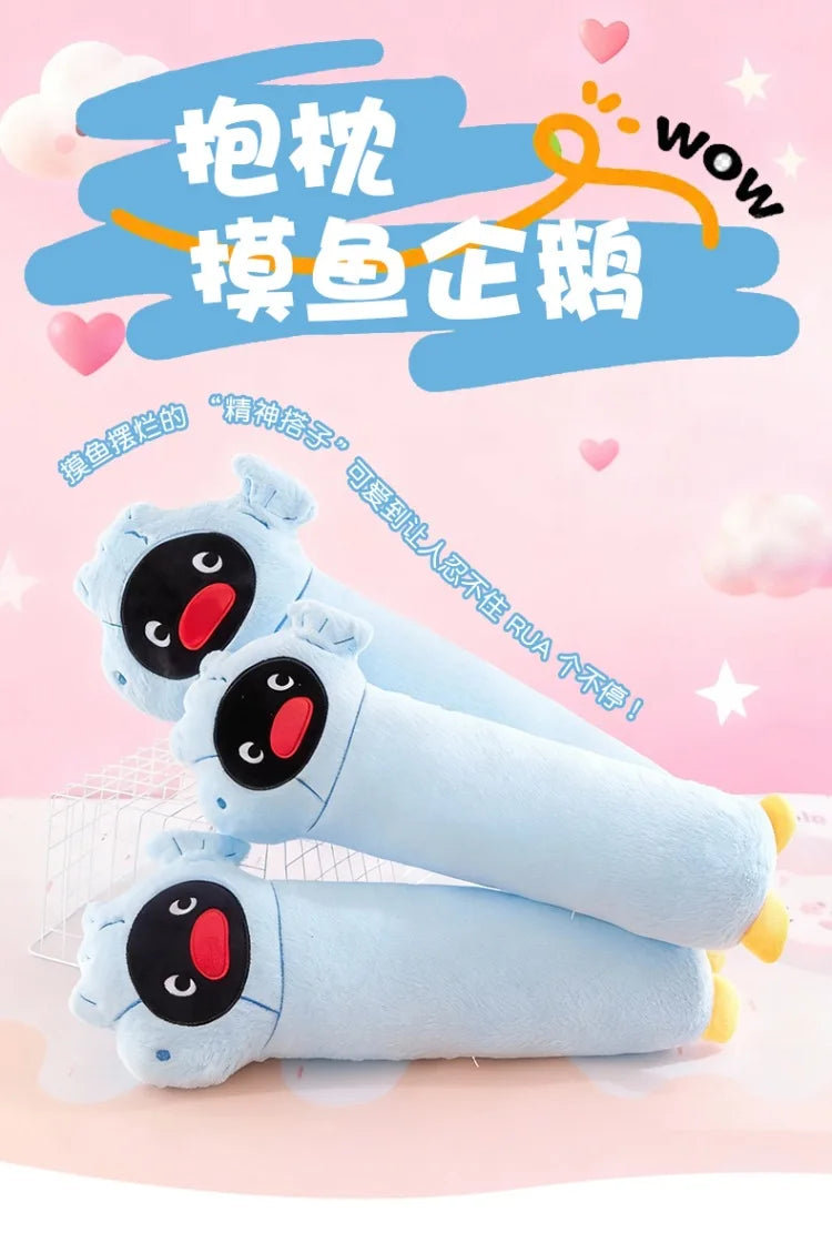 Kawaii Stuffed Doll Arctic Penguin Long Pillow for Girls Sleep Hugging Cuddling Leg Clamping Bed Cushion Anime Kids Birthday