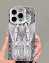 Retro Matte Angel Cupid Phone Case for iPhone 15 14 15 Plus Shockproof Hard Cover