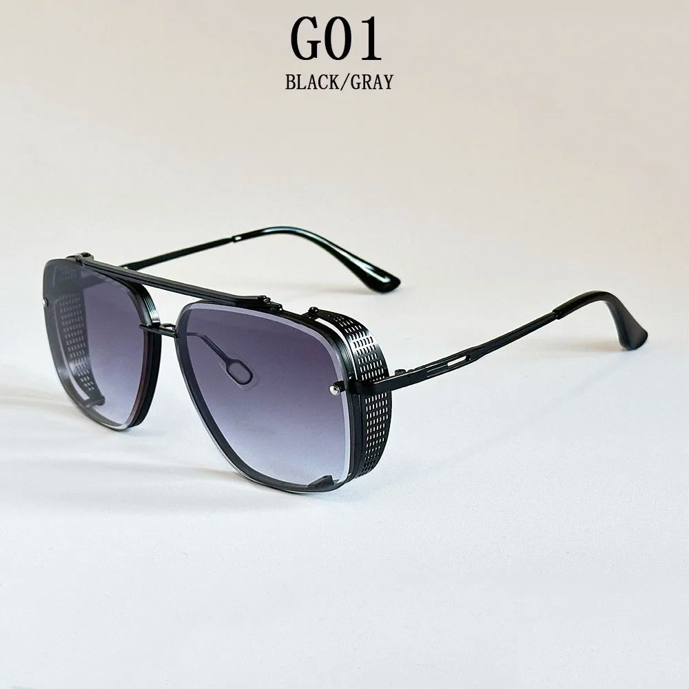 Steampunk Square Sunglasses With UV400 Protection