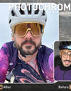 Color Photochromic Cycling Glasses Men MTB Cycling Sunglasses Outdoor Sports Goggles UV400 Bicycle Glasses