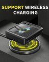 Dual Layer Rugged Protective Cover with Rotatable Belt Clip Screen Hinge Protection Case for Samsung Galaxy Z Flip 5