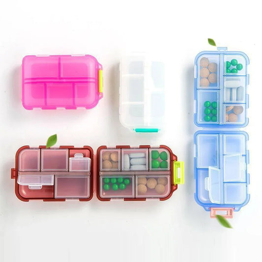 7 Day 10 Grids Medicine Box Multifunctional Storage Medicine Small Items Storage Multi color Luya Fish Bait Container Dispenser