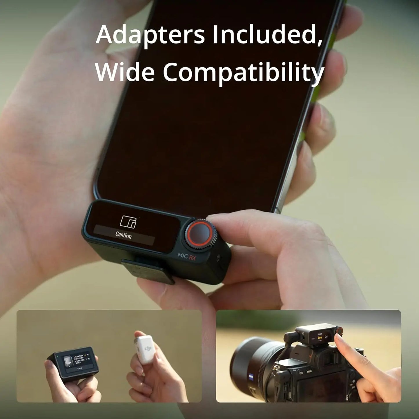 Wireless Microphone System with 32 Bit Float Recording Intelligent Noise Cancelling and 250m Transmission Range