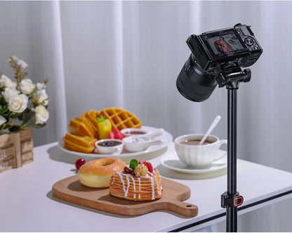 1.6m Extendable Tripod Selfstick Light Stand for Camera Smartphone Fill Light for Video Live-streaming