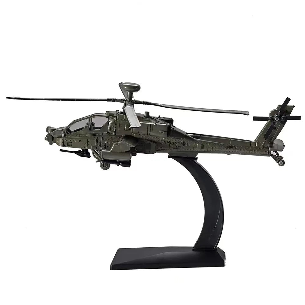 1 32 Scale Apache Black Hawk Armed Helicopter Diecast Alloy Model