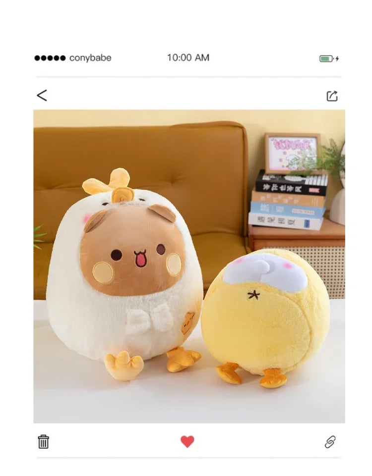 Cute Chick Shape Plush Toy Soft Fluffy Cartoon Pillow