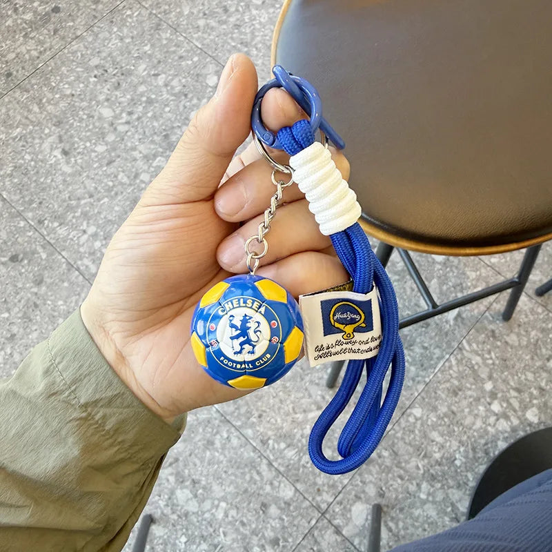 Football Club PU Keychain Soccer Fan Backpack Charm Collectible Gift
