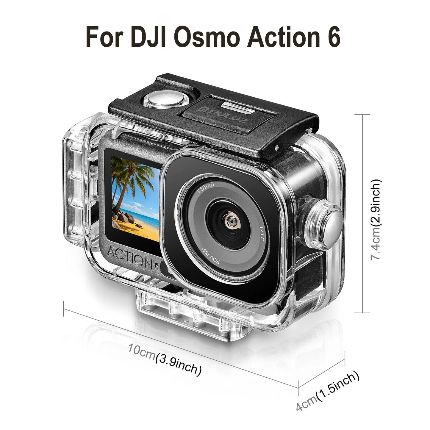 60 Metre Magnetic Waterproof Diving Case for DJI Osmo Action 3 4 5 Pro and 6