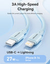 17cm Short USB Type C Cable 3A 27W Lightning Cable for iPhone 14 13 12 Power Bank Cable Fast Charging Data Cable