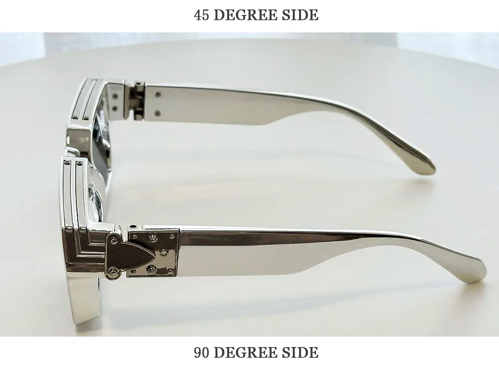 Retro Square Frame Sunglasses With UV400 Protection