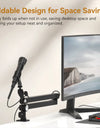 Microphone Boom Arm Stand for Microphone Compact Camera Phone Clamp Max Load 1.5KG with 1/4'' 3/8'' 5/8'' Screw