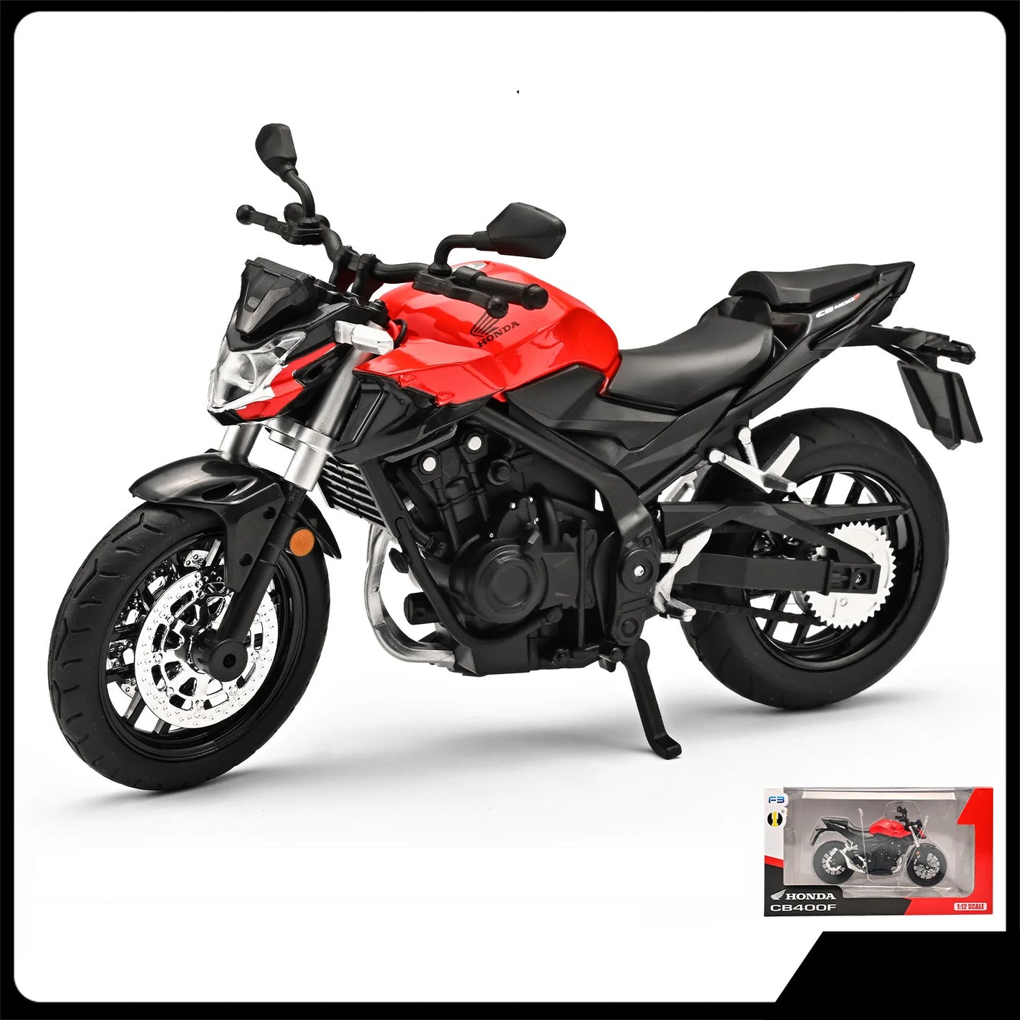 Diecast Honda CB400F Sports Motorcycle Model 1 to 12 Scale