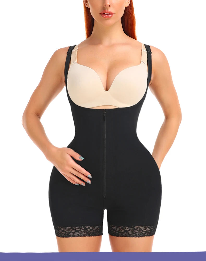 Women's Shapewear Bodysuit  Slimming  Butt Lifter Full Body Shaper Bbl Tummy Control Open Crotch Ziper
